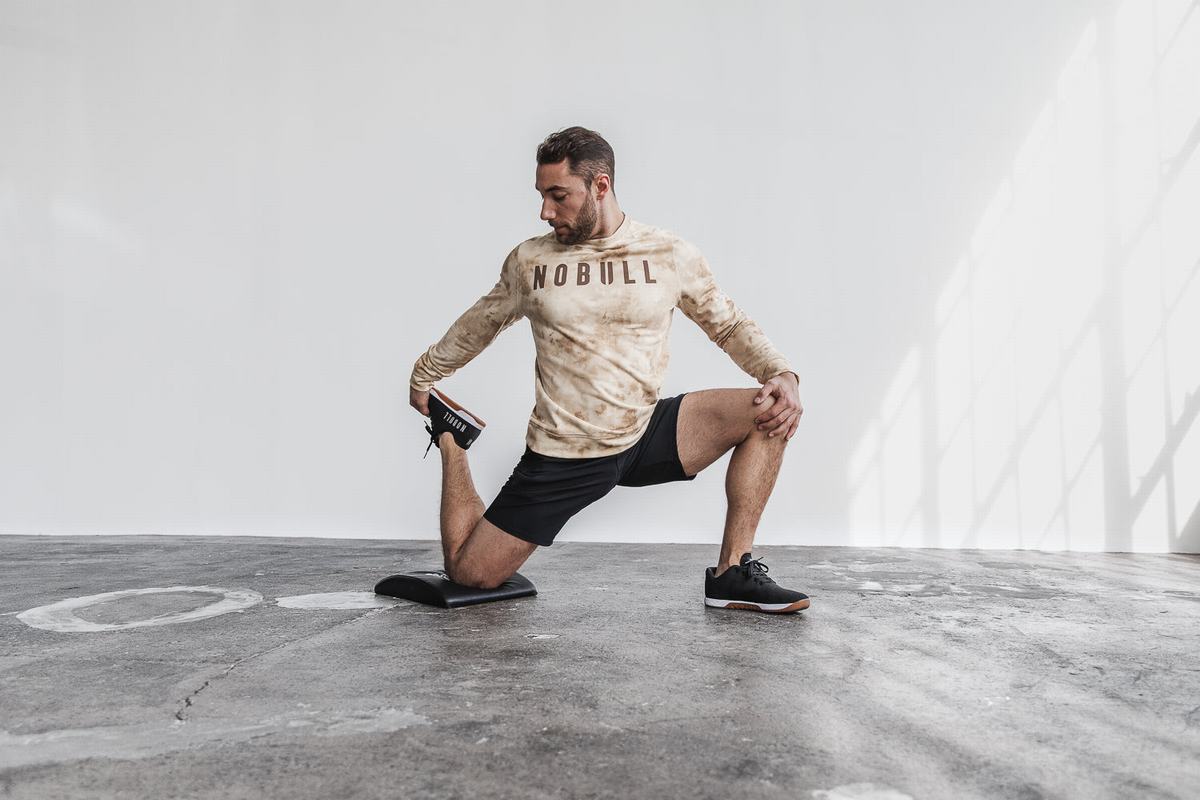 Nobull Crew Tie-Dye Men's Sweatshirts White | Australia (WK6941)